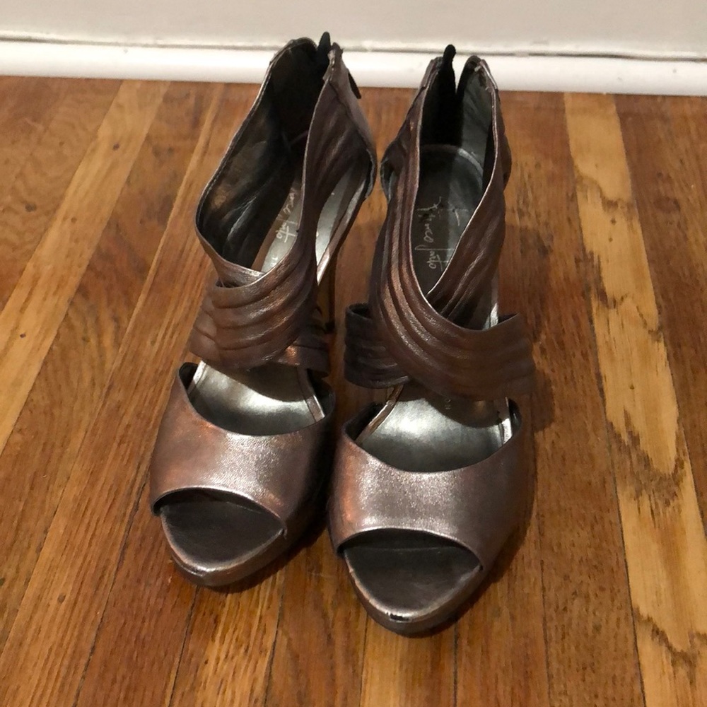 Silver Franco Sarto high heels - size 8